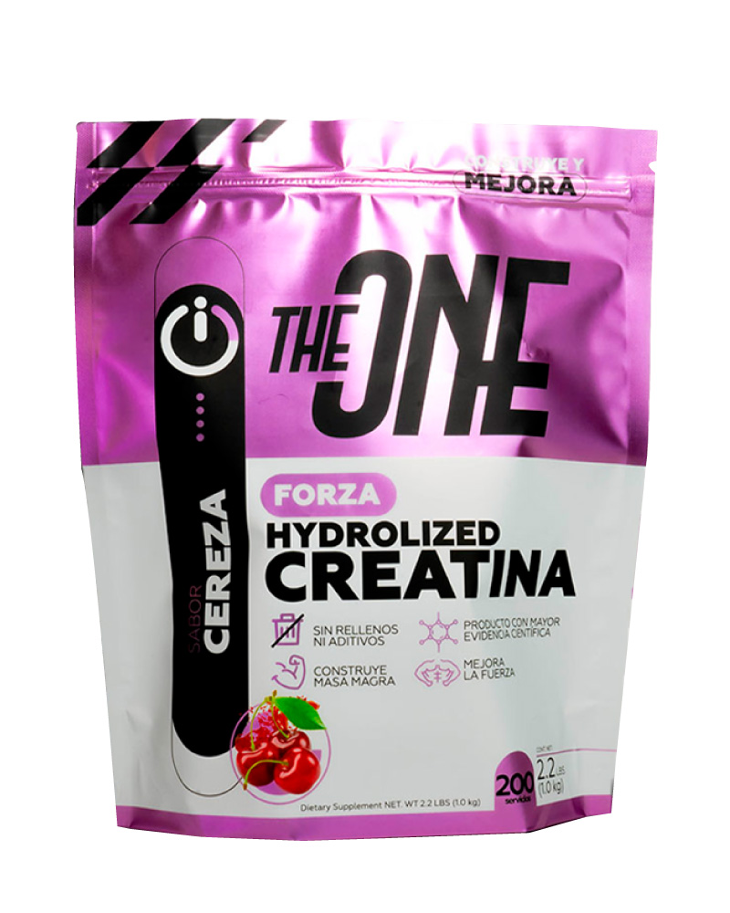 FORZA HYDROLYZED CREATINA CEREZA by THEONE - Creatina para ganar masa muscular y mejorar el rendimiento físico.