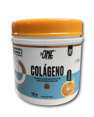 Colágeno con Ácido Hialurónico adicionado con Vitamina C y Biotina.
