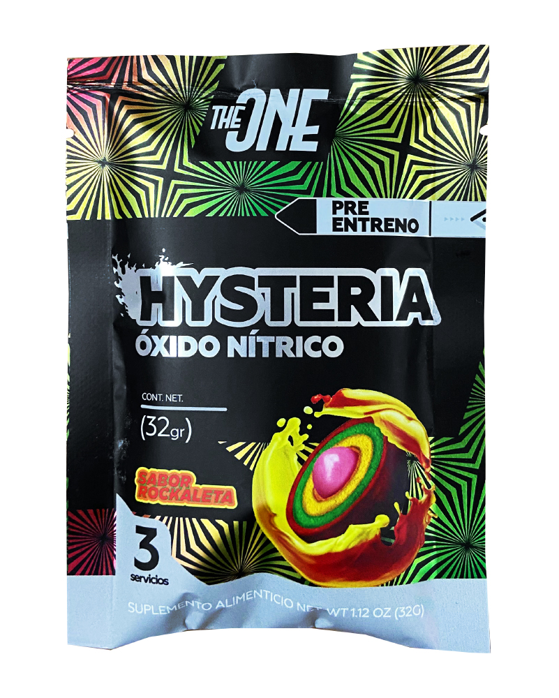HYSTERIA óxido nítrico - Vasodilatador que mejora la circulación, fortalece el sistema inmunológico y ayuda a mantener músculos voluminosos tras entrenamientos.